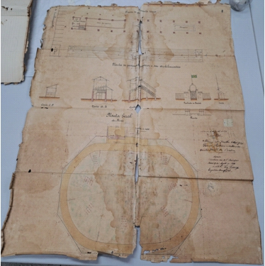 Mapa da construção do Hipódromo (Pecuária) com destaque para a
área do Prado.