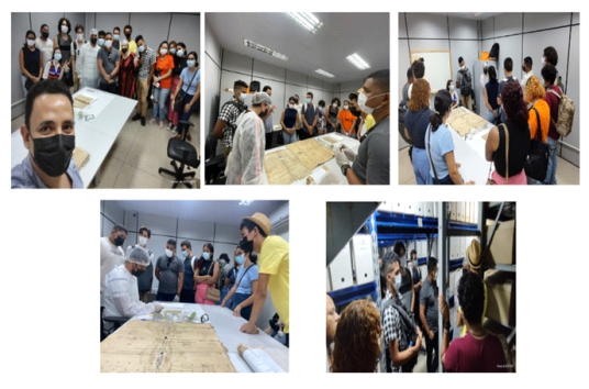 Imagem de pessoas participando de uma exposição.